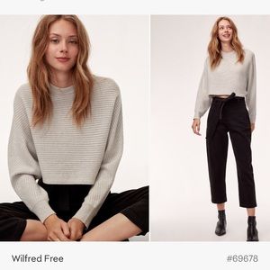 Wilfredfree cropped grey lolan sweater !